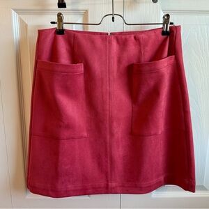 LOFT Rich Rust Faux Suede Shift Skirt-Size 4